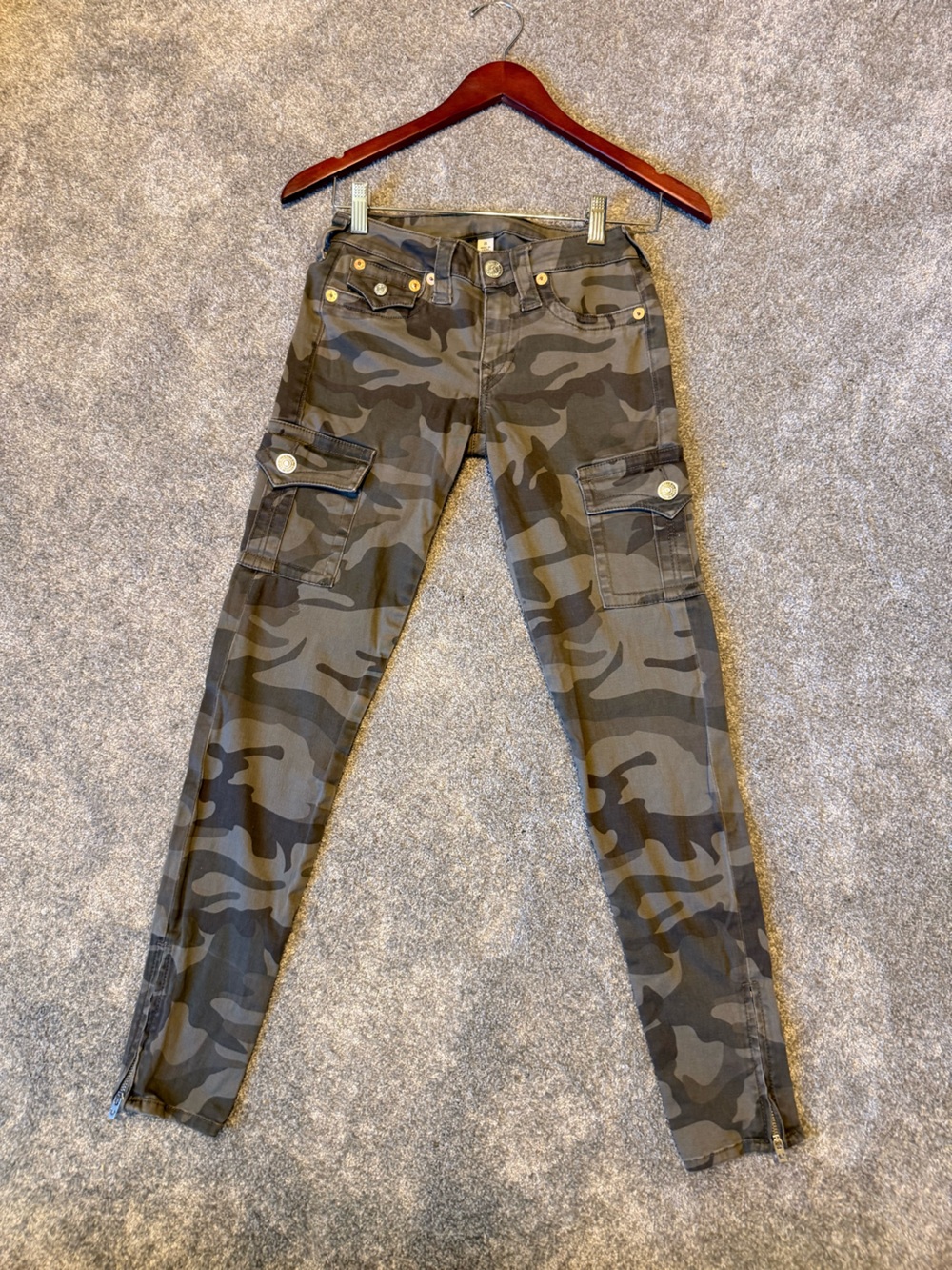 True Religion Women's Skinny Cargo Jeans